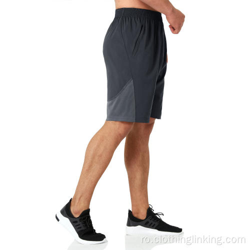 Pantaloni scurți de alergare pentru bărbați cu buzunare